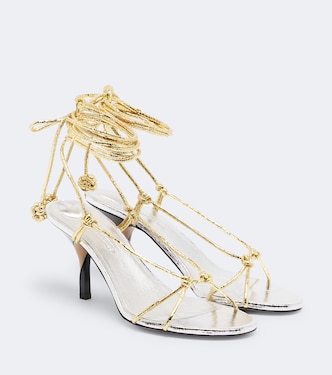 Tourni metallic leather sandals | Jacquemus