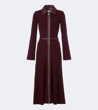 Ismelle belted ribbed-knit shirt dress | Simkhai