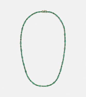 Rivulet 18kt gold necklace with emeralds | Ileana Makri