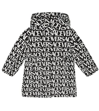 Logo printed down jacket | Versace Kids