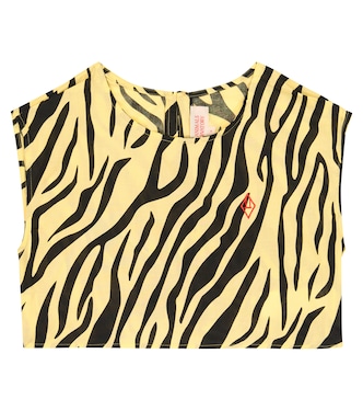 Baboon zebra-print cotton top | The Animals Observatory
