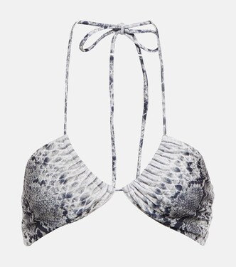 Jason printed bandeau bikini top | Norma Kamali