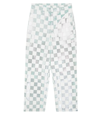 Checkerboard metallic pants  | Caroline Bosmans