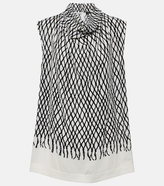 Valerie printed crêpe top | Proenza Schouler