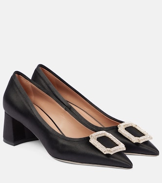 Lina 45 embellished satin pumps | Malone Souliers