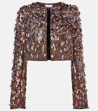 Lamé cropped jacket | Dries Van Noten