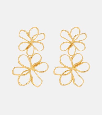 Threaded Flower drop earrings | Oscar de la Renta