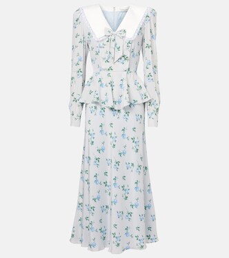 Robe longue en satin de soie | Alessandra Rich