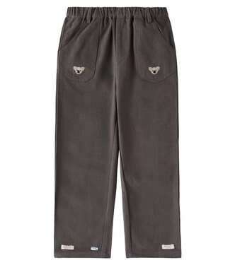 Kassim embroidered cotton straight pants | Donsje