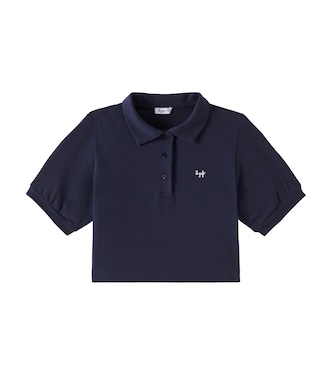 Logo cotton-blend polo shirt | Il Gufo