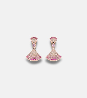 Divas' Dream 18kt gold earrings with pink sapphires and rubies, diamonds | Bvlgari