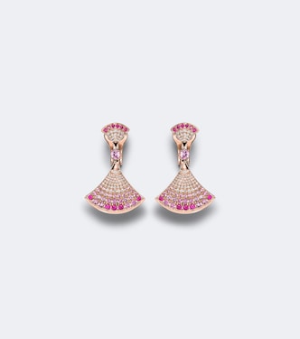 Ohrringe Divas' Dream aus 18kt Roségold mit Diamanten, Rubinen und Saphiren | Bvlgari