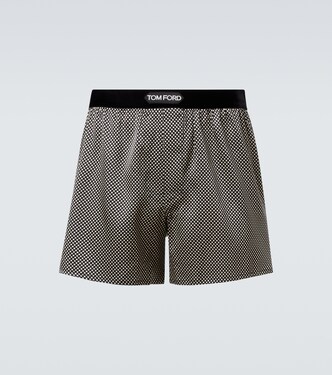 Logo polka-dot silk-blend shorts | Tom Ford