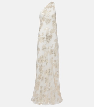 Robe longue Ava brodée en soie mélangée | Alexandra Miro