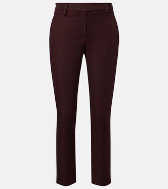 Pantalones slim en mezcla de algodón con cuentas Monili | Brunello Cucinelli