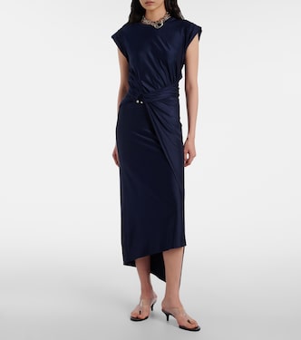 lauren ralph lauren jersey three-quarter-sleeve dress Lauren Ralph Lauren Jersey V Neck Three-Quarter-Sleeve Dress Color Roy –  DDT Boutique