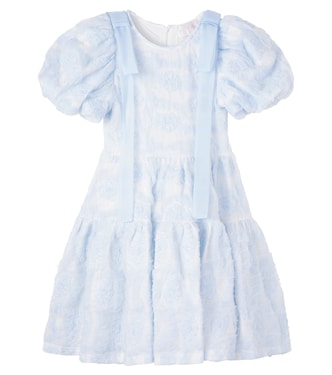 Bow-detail embroidered dress | Petite Amalie  