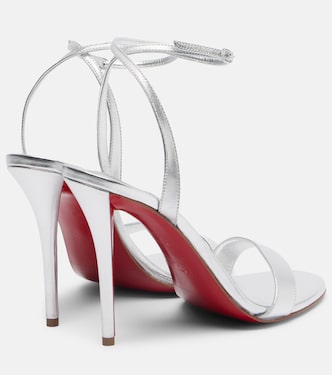 Miss Z 100 metallic leather sandals in silver - Christian