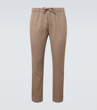 Oscar herringbone cotton-blend straight pants | Frescobol Carioca