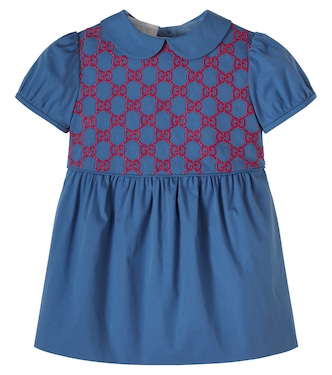 Baby cotton-blend dress | Gucci Kids