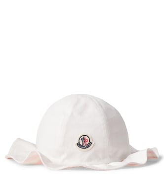 Baby logo ruffled cotton hat | Moncler Enfant