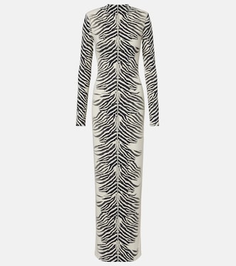 Kari zebra-print maxi dress | De La Vali