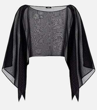 Top court Monogram en soie | Balmain