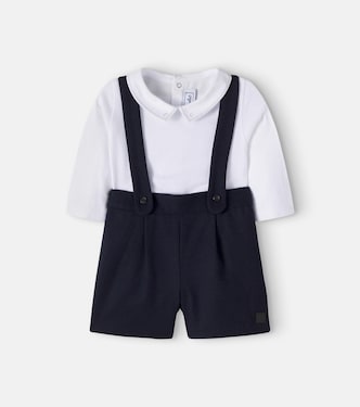 Baby cotton bodysuit and overalls set | Tartine et Chocolat