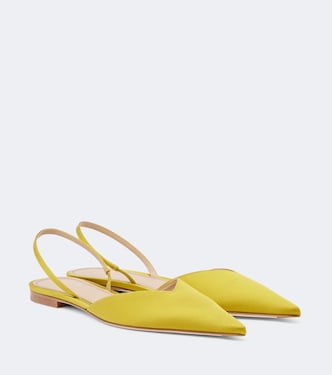 Victoria satin slingback flats | Victoria Beckham