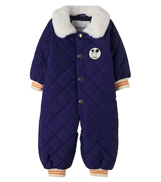 Baby patch-appliqué quilted snowsuit | Mini Rodini