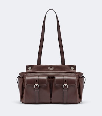 Prada Route Medium leather tote bag | Prada