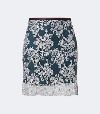 Embellished lace miniskirt | Jacques Wei
