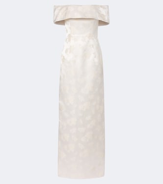 Robe longue de mariée Clover en brocart | Markarian