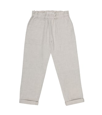 Nandy cotton-blend chambray pants | Bonpoint