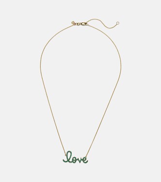 Collier Medium Love en or jaune 14 ct et diamants | Sydney Evan