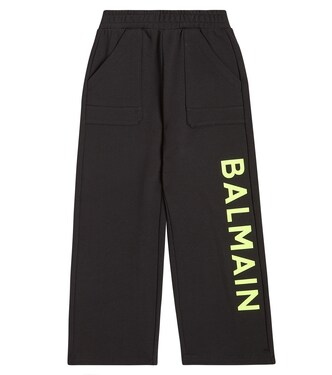 Logo cotton jersey sweatpants | Balmain Kids