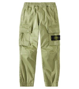 Compass cotton cargo pants | Stone Island Junior