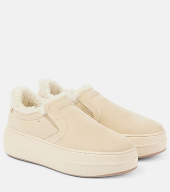 Skyscraper suede platform slip-on sneakers | Hogan