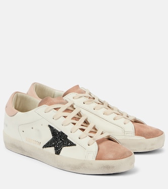 Super Star glitter leather sneakers | Golden Goose