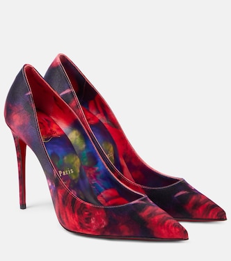 Kate 100 floral satin crêpe pumps | Christian Louboutin