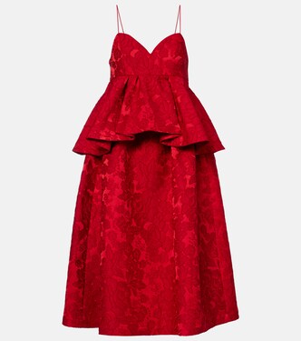 Satine matelassé jacquard midi dress | La DoubleJ