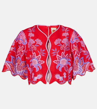 Porcelain Garden floral linen blouse | Farm Rio