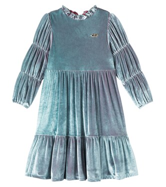 Shirred velvet dress | Jellymallow