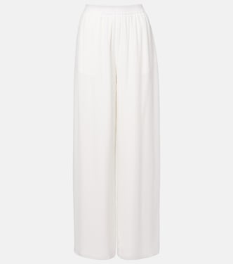 Mid-rise silk straight pants | Oscar de la Renta
