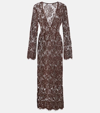 Millie cotton and silk lace maxi dress | Bananhot