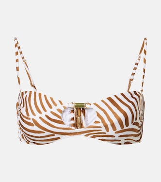 Pam printed bandeau bikini top | ViX Paula Hermanny