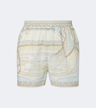 Printed cotton shorts | Tory Burch