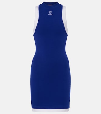 Medusa cotton-blend minidress | Versace