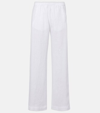 Stephanie linen wide-leg pants  | Velvet