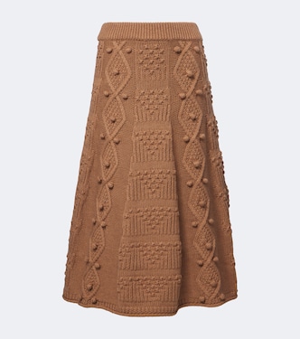 Koda cable-knit wool skirt | Emilia Wickstead